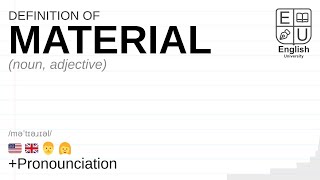 MATERIAL meaning definition amp pronunciation  What is MATERIAL  How to say MATERIAL [upl. by Andie932]