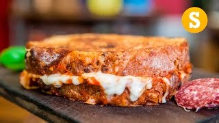 Epic Pizza Grilled Cheese Recipe  Sorted Food [upl. by Ardie]