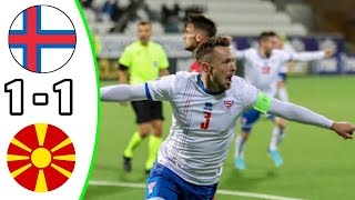 Faroe Islands vs North Makedonia 11 Highlights  UEFA Nations League 2024 eFootball Game Play [upl. by Aelat521]