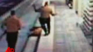 Raw Video Man Saved From Train [upl. by Dietz929]