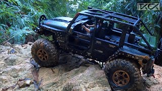 RC 110 Scale  Muddy amp Rocky Trail with My TRX4 Jeep Rubicon  Alam Budiman Hiking Trail  25122023 [upl. by Fernandez]