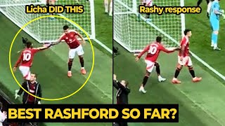 Lisandro Martinez motivated Rashford before he create assists for Garnacho goal against Brentford [upl. by Richmal]