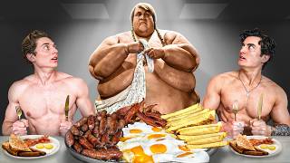 Bodybuilders Eat Worlds Heaviest Mans Diet for 24 Hours [upl. by Edmead]