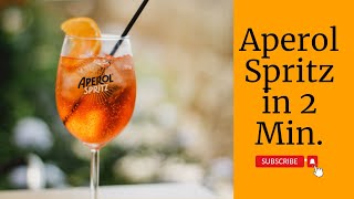 Aperol Spritz in 2 Min Italienisches Rezept Aperol Spritz how to make aperolspritz italy [upl. by Gwendolen]