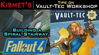 Fallout 4 Vault Tec Workshop Spiral Staircase  Kismet Tip [upl. by Lekcim955]