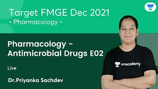 Pharmacology  Antimicrobial Drugs E02  FMGE Dec21  Lets crack NEET PG  Dr Priyanka Sachdev [upl. by Lockhart]