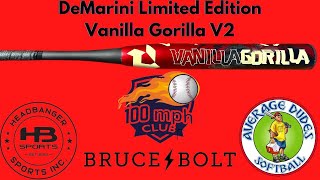 DeMarini Limited Edition Vanilla Gorilla V2 Slowpitch Softball Bat Review  Average Dudes Softball [upl. by Naujuj]