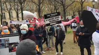 Manifestation  des professionnels de lhôtellerie de la restauration et du tourisme réunis à Paris [upl. by Bausch]