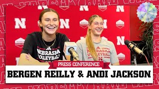 Bergen Reilly and Andi Jackson Preview Nebraska Volleyball’s Matchup at Wisconsin  Press Conference [upl. by Ggerk707]