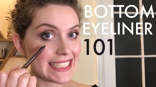 How To Apply Eyeliner On The Bottom Lid  Beginner Eyeliner [upl. by Aelgna820]