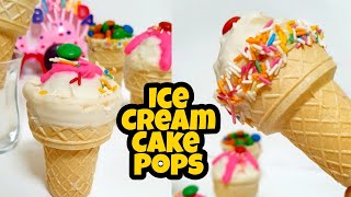 Ice Cream Cake Pops Leftover Cake RecipeThe Key Of Taste [upl. by Auqinaj]