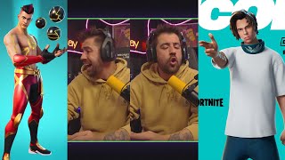 AURON REACCIONA y HABLA de la SKIN de RUBIUS y GREFG en FORTNITE 😎🤢 [upl. by Makell]