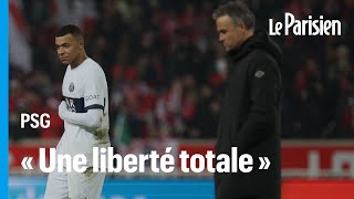 Mbappé « a une liberté totale » sur le terrain affirme Luis Enrique après LillePSG [upl. by Yesdnyl]