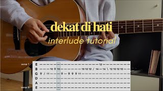 tutorial gitar interlude dekat di hati  RAN solo melodi TAB [upl. by Nnylirehs]