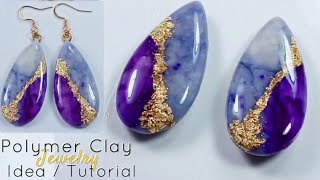 Clay Jewellers Polymer Clay Earrings Idea and Tutorial  LoviCraft [upl. by Nnaecyoj]