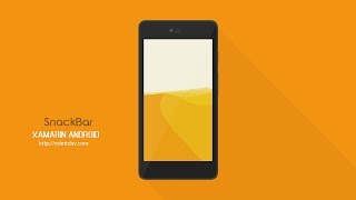 Xamarin Android Tutorial  SnackBar [upl. by Iago709]