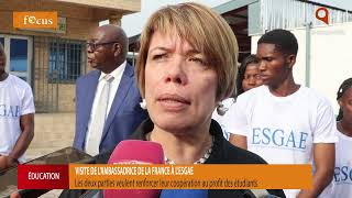 Claire BODONYI ambassadrice de la France au Congo en visite à lESGAE [upl. by Atsocal196]