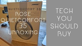 Bose QuietComfort 35 Wireless Headphones Unboxing [upl. by Oibirot118]