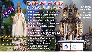 LIVE 415 Eucharistia litánie k D S 430 Dismas 440 sv Pio 450 svFaustína 500 ruženec [upl. by Neila]