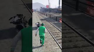 GTA Online Landed in the train shorts gta gtatrain [upl. by Combes]