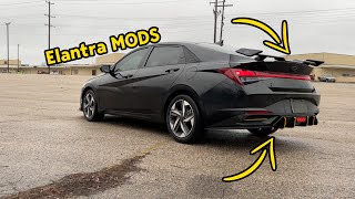 New Hyundai Elantra Mods  Diffuser Exhaust Wing [upl. by Eixela]