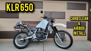 Kawasaki KLR650 Project Bike  Ep 3 Cleaning the Carb and Installing Parts [upl. by Aihtela]