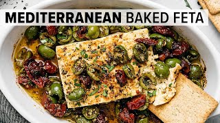 MEDITERRANEAN BAKED FETA  A Seriously Good Appetizer Recipe [upl. by Luigino]