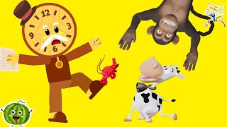 Hickory Dickory Dock AI96  Fun Nursery Rhyme for Kids with Cute Animated Animals  EduFam [upl. by Lamag129]