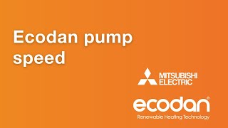 Ecodan pump speed [upl. by Drexler]