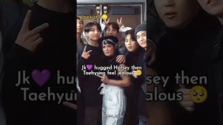 Jk💜 hugged Halsey then Taehyung feel jealous 🥺shorts btsshorts btsarmy bts ytshorts trending [upl. by Kinney]