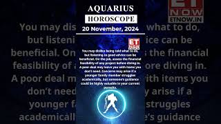 Aquarius Horoscope 20 Nov Zodiac  Astrology amp Prediction of the Day  shorts Rashifal horoscope [upl. by Carlyn]