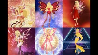 Winx Club All Diaspro Transformations Up To Onyrix [upl. by Dann421]