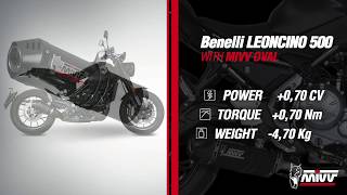 BENELLI LEONCINO 500  MIVV OVAL CARBON CAP EXHAUST [upl. by Liagibba]