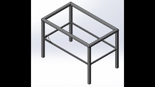 Estructura mesa Soldadura  SolidWorks [upl. by Ahsima580]