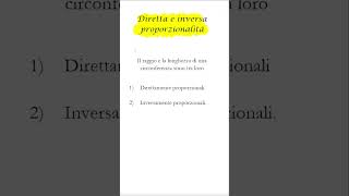 Diretta e Inversa Proporzionalità [upl. by Gniw]