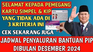 SELAMAT KEPADA PEMEGANG KARTU SIMPEL amp KIP YANG TIDAK MEMILIKI 3 KRITERIA INI DANA AKAN DISALURKAN [upl. by Hanikehs]