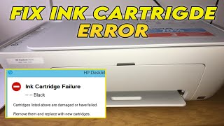 HP Deskjet Printer  How to Fix Ink Cartridge Error  Incompatible amp Missing Message [upl. by Nesahc]