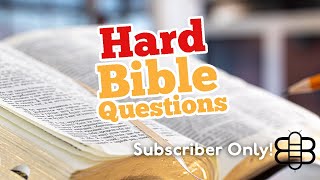 Hard Bible Questions From The Bee Subscribers [upl. by Yllor187]