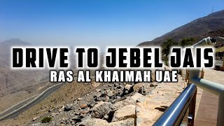 4K Road to RAS AL KHAIMAH JEBEL JAIS UAE Overlooking from the VIEWING DECK PARK [upl. by Aneeuqal252]