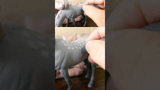 Painting dapples on a dapple grey  Schleich Repaint [upl. by Adnylem]