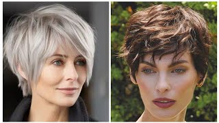 Women Fine Pixie Haircut ideas 50 Latest Short Pixie Haircut Pinterest Pixie Haircut Style 2024 [upl. by Aldercy]