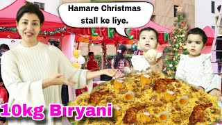 Cooked 10kg biryani at home for Christmas mela  HINDI  WITH ENGLISH SUBTITLES  Debina Decodes [upl. by Guglielma]