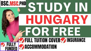 Stipendium Hungaricum scholarship 20242025 Study in Europe for Free Fully Funded [upl. by Denzil]