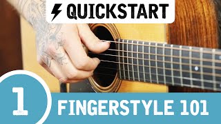 The BEST Beginner Fingerstyle Guitar Lesson [upl. by Nevek848]