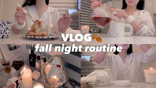 🍂☕️Cozy Fall Night Routine Habits  Living Alone in Korea VLOG  korean skincare cooking reading [upl. by Orr]