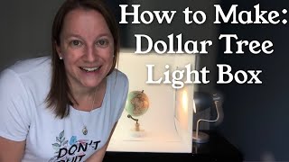 How to Make a Dollar Tree Light Box for Photos DIY [upl. by Tserof]