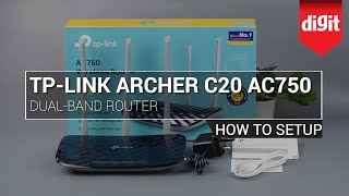 How to setup the TP Link Archer C20 AC750 Dual band Router [upl. by Akcirederf]