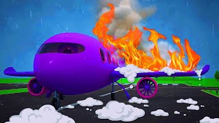 Helper Cars amp The plane crash Emergency vehicles for kids Cars amp Car cartoons for kids [upl. by Reppart]