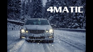 Driving Mercedes 4Matic in Snow in 4K [upl. by Arenat]