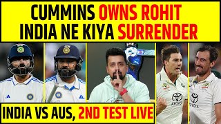 🔴INDIA VS AUSTRALIA DAY 2 STUMPS ROHIT SHARMA GONE TEAM INDIA NE DAALE HATHIYAAR [upl. by Neely]